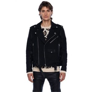 Jonny Cota aka Skingraft denim and leather biker jacket